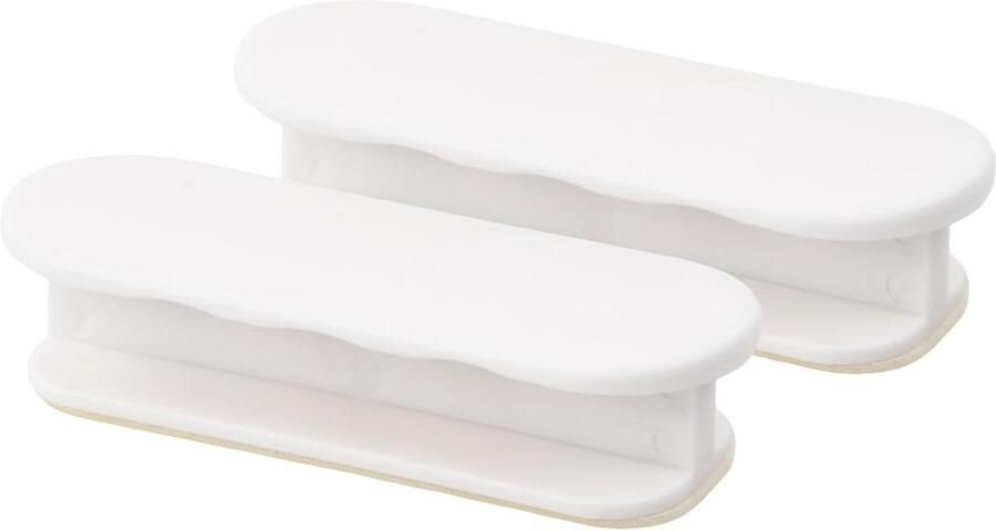 Allecto Plus Zelfklevende deurknoppen van kunststof Set van 2 stuks Meubelgrepen voor kasten en ramen Beige Eenvoudig te bevestigen