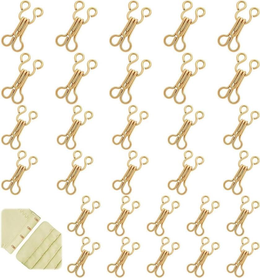 By Shayne ByShane Set van 60 haak- en oogsluitingen voor beha's en kleding 3 maten doe-het-zelf knutselaccessoires voor beha's kleding rokken en broeken