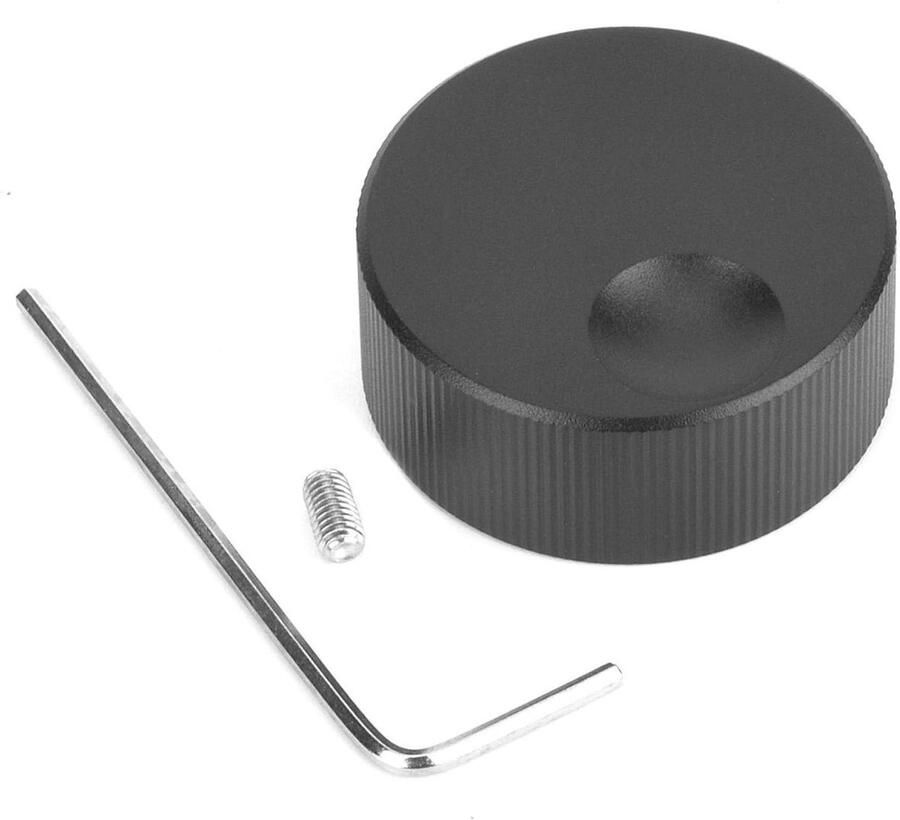 Volumeschakelaar Knop 32x13mm Zwart Frosted Massief Aluminium Knop voor 6mm Potentiometer