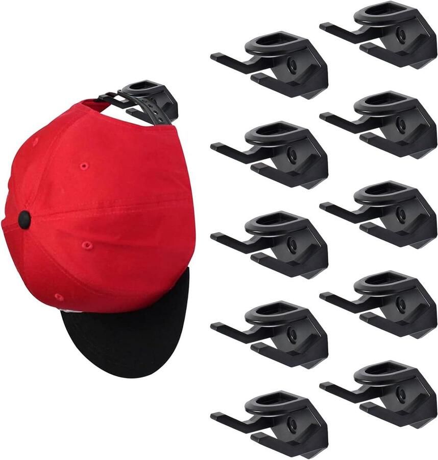 By Shayne ByShane Zelfklevende Haakjes Voor Hoeden 10 Stuks Haakjes Wandhaak Sterke Grip voor Kledingkast Slaapkamer en Kantoor