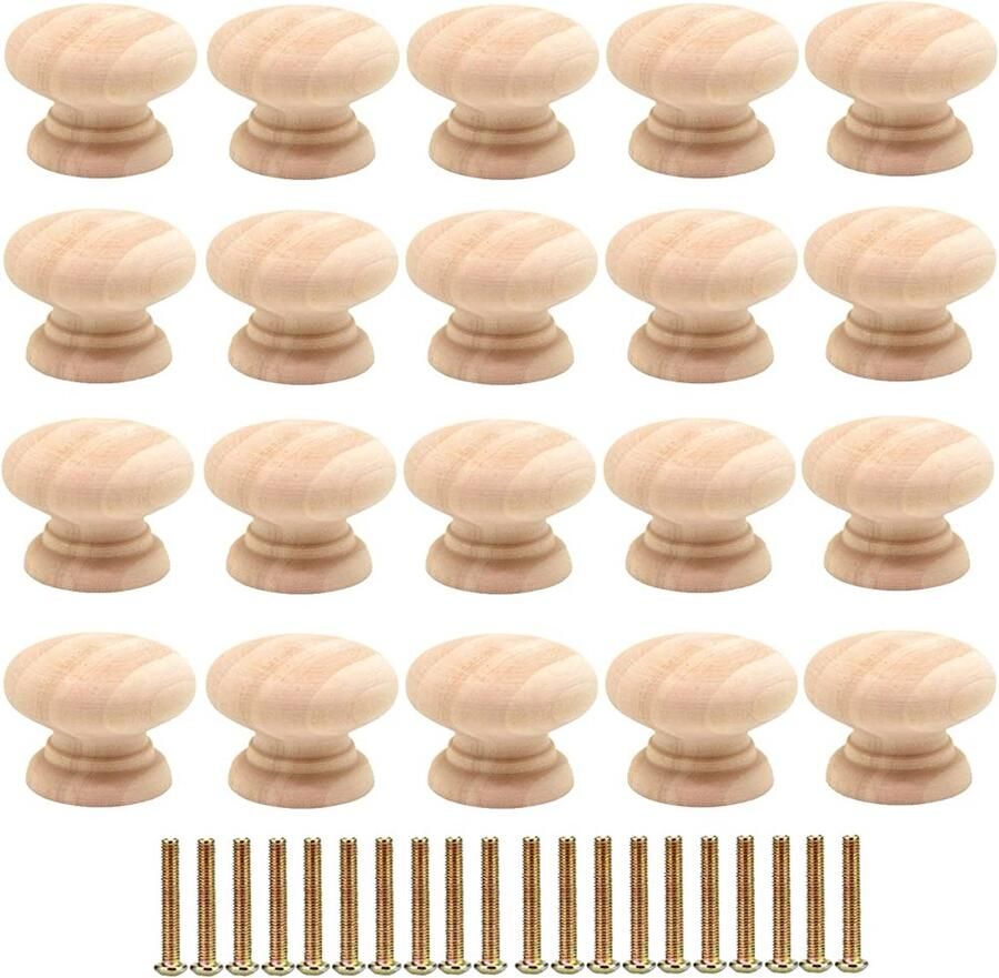 By Shayne Elegante Houten Meubelknoppen Set van 20 Stuks voor Toepassingen