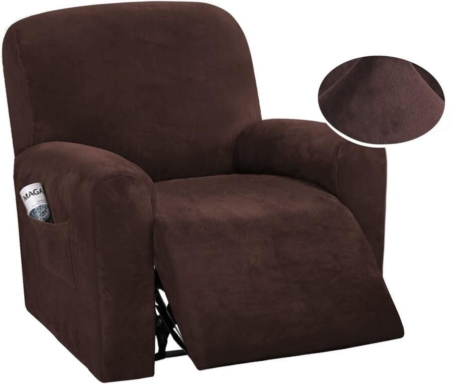 By Shayne Luxueuze Stretchhoes voor Relaxstoelen met Praktische Opbergtassen