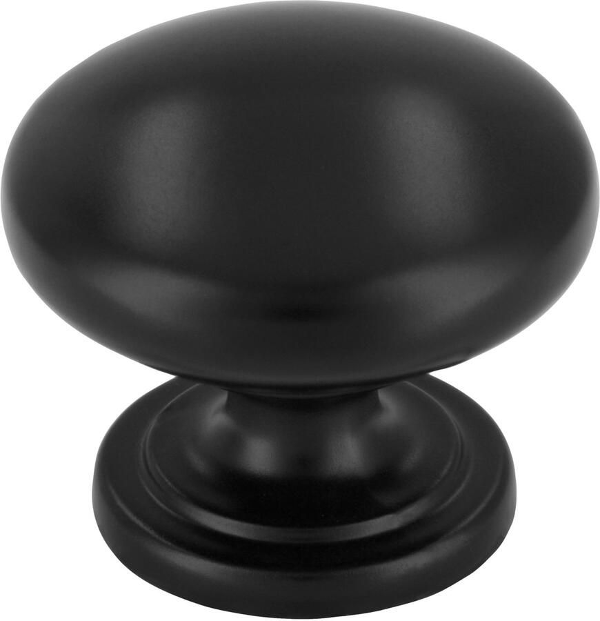 By Shayne Moderne Mat Zwarte Ronde Knop voor Meubels en Kasten met Schroeven