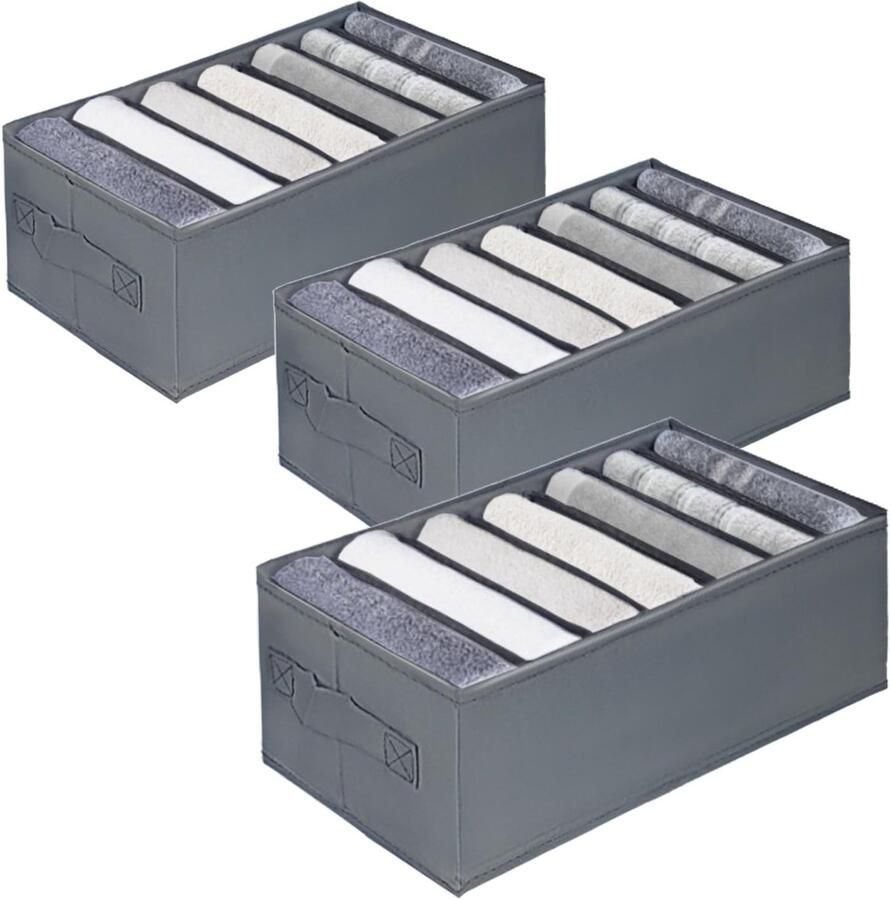 By Shayne Opvouwbare Kledingkast Organizers met 7 Vakken voor Efficiënt Ruimtebeheer