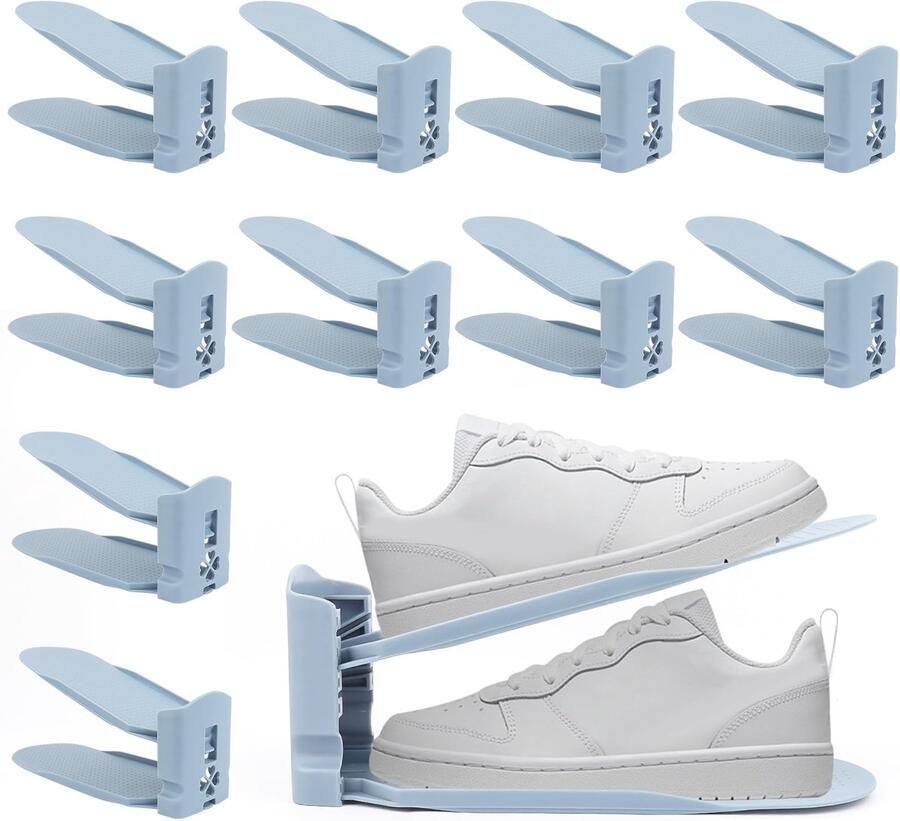 By Shayne Ruimtebesparende Verstelbare Schoenorganizer Set van 10 Stuks voor Slaap- en Woonkamer