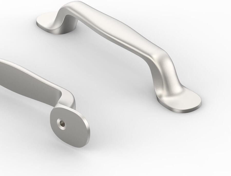 By Shayne Set van 10 Stijlvolle Keukengrepen in Geborsteld Metaal voor Meubelstukken