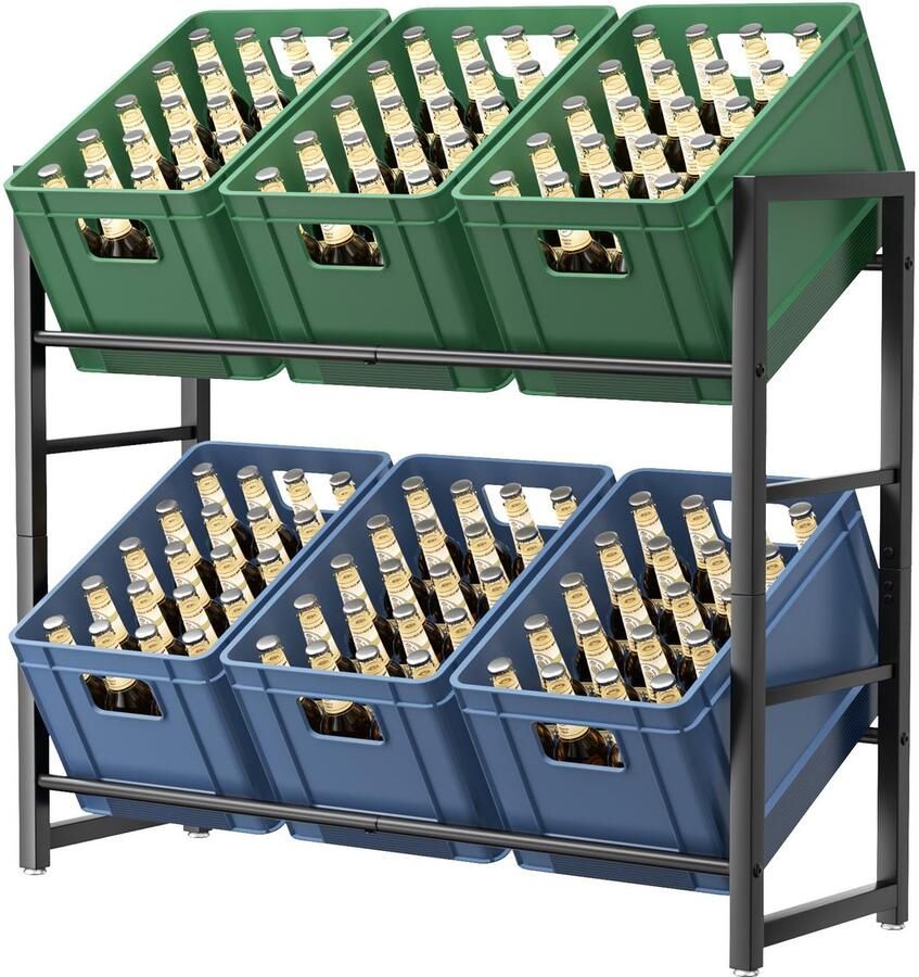 By Shayne Stijlvol en Ruimtebesparend Drankkratrek voor Opslagbehoeften 6 kratten