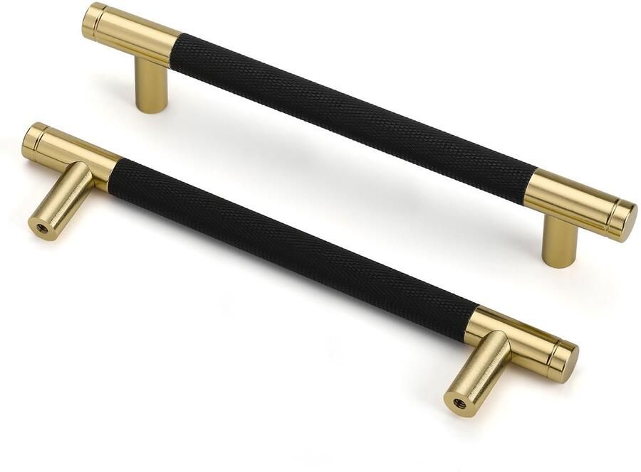 By Shayne Stijlvolle Gouden en Zwarte Kastgrepen voor Meubels met Gatafstand van 128 mm
