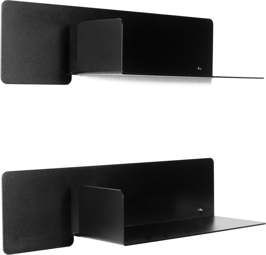 By Shayne Tijdloos en Elegant Metalen Wandplankenset voor Stijlvolle Interieurs 2 Stuks