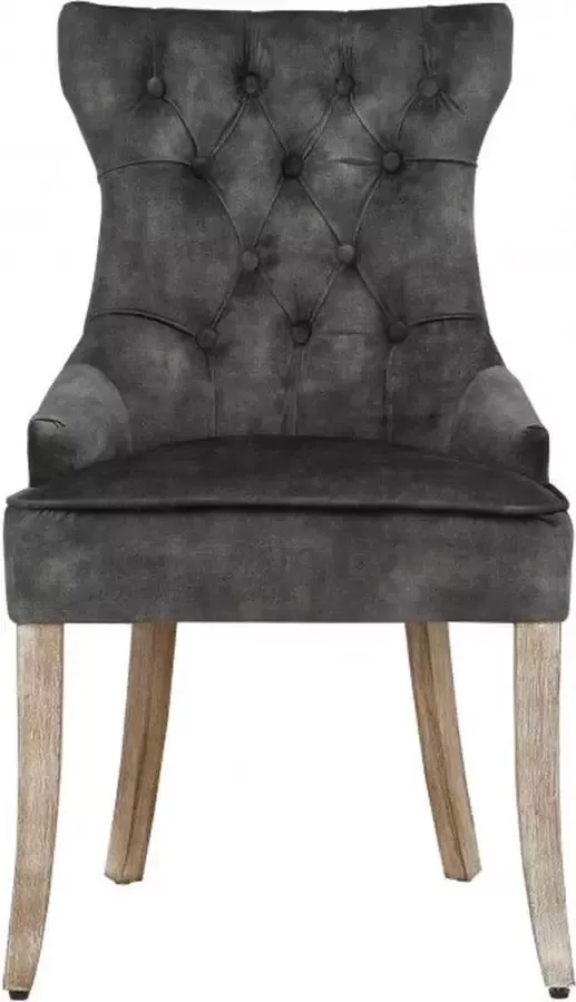Invicta Interior Elegante stoel CASTLE groen fluweel in landelijke stijl met comforthandvat 41305 - Foto 2