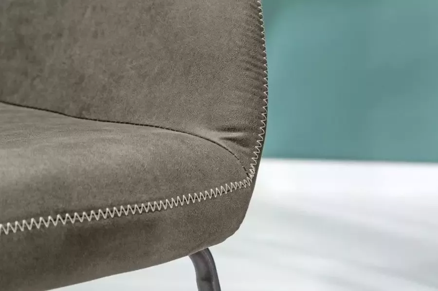 Invicta Interior Design stoel MUSTANG antiek taupe microvezel met armleuning 40420 - Foto 2