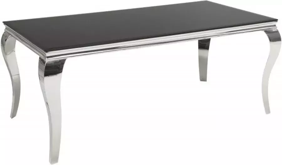 Invicta Interior Elegante design eettafel MODERN BAROK 180cm zwart roestvrijstalen opaalglas tafelblad 36544 - Foto 1