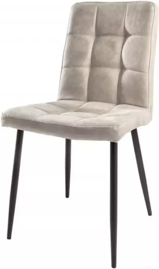 Invicta Interior Retro design stoel MODENA steengrijs met decoratieve stiksels 40690