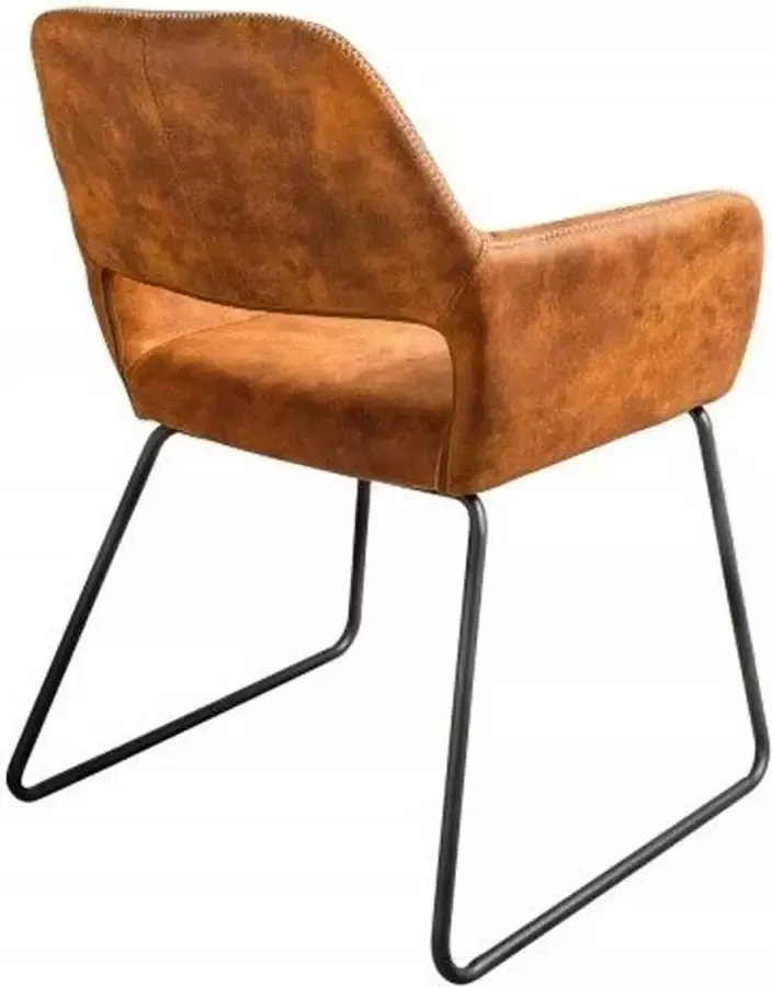 Invicta Interior Design stoel MUSTANG antiek bruin microvezel met armleuning 38387