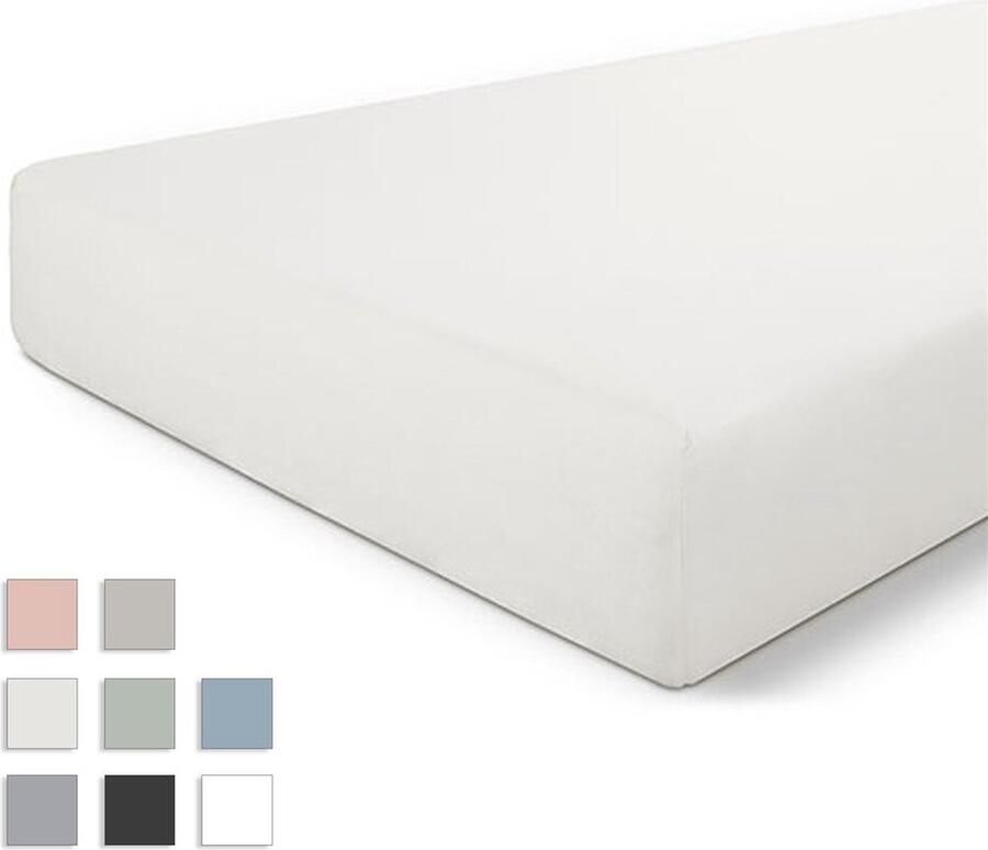 BYRKLUND Hoeslaken Bed Basics Cotton 180x200 100% Katoen Off White