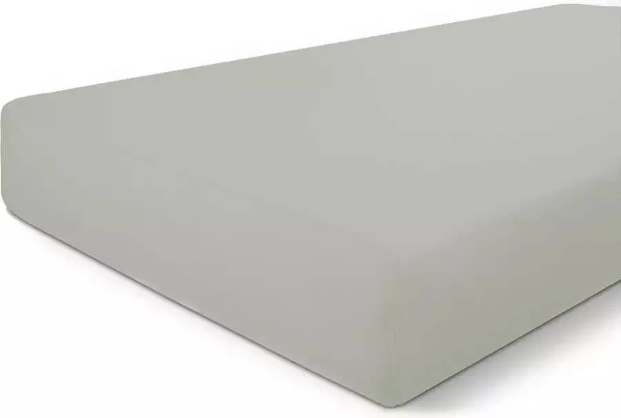 BYRKLUND Hoeslaken Bed Basics Cotton 90x220 100% Katoen Grijsgroen