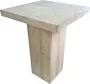 C&M Exclusive Steigerhouten statafel grey wash grijs pilaar zuil tafel voor binnen en buiten Jorg nieuw steigerhout tuinmeubel meubel meubelstuk van hoge kwaliteit - Thumbnail 2