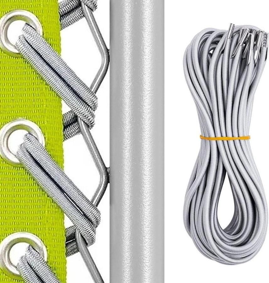 C1 Universele vervanging voor nulzwaartekrachtstoel 4 stuks grijze elastische touwen voor ligstoelen reservekoorden voor tuinstoel klapstoel en anti-zwaartekrachtstoel