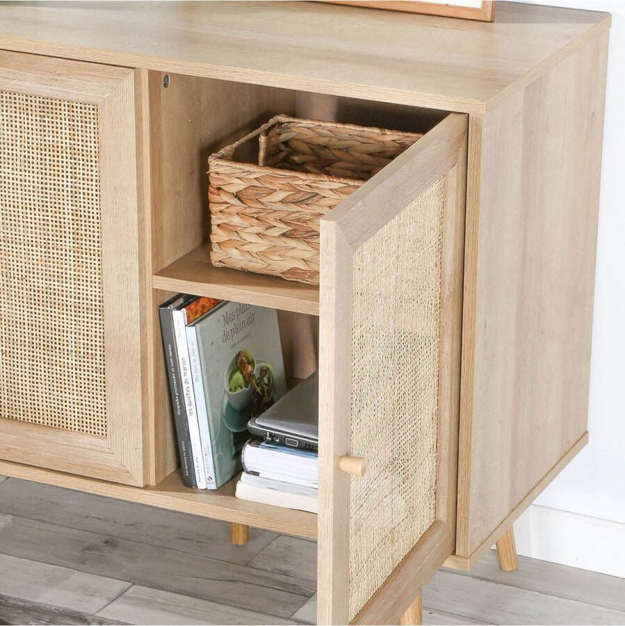 Urban Living “BALI” BUFFET MET 3 DEUREN 120X39XH70CM