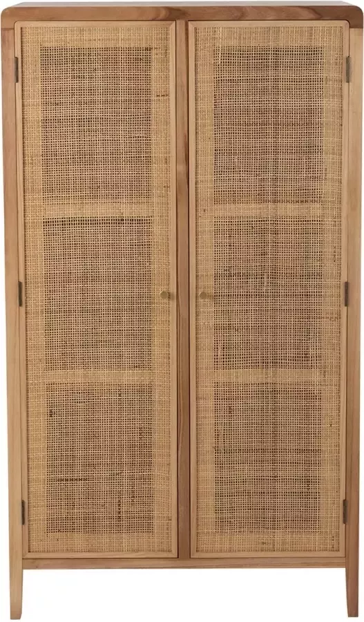 CaliCosy Armoire 2 portes en bois et rotin naturel L80 cm - Foto 2