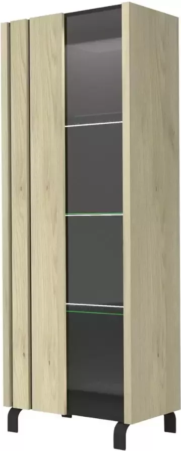 CaliCosy Bibliothèque 1 porte avec Vitrine RUSH Fabrication Française