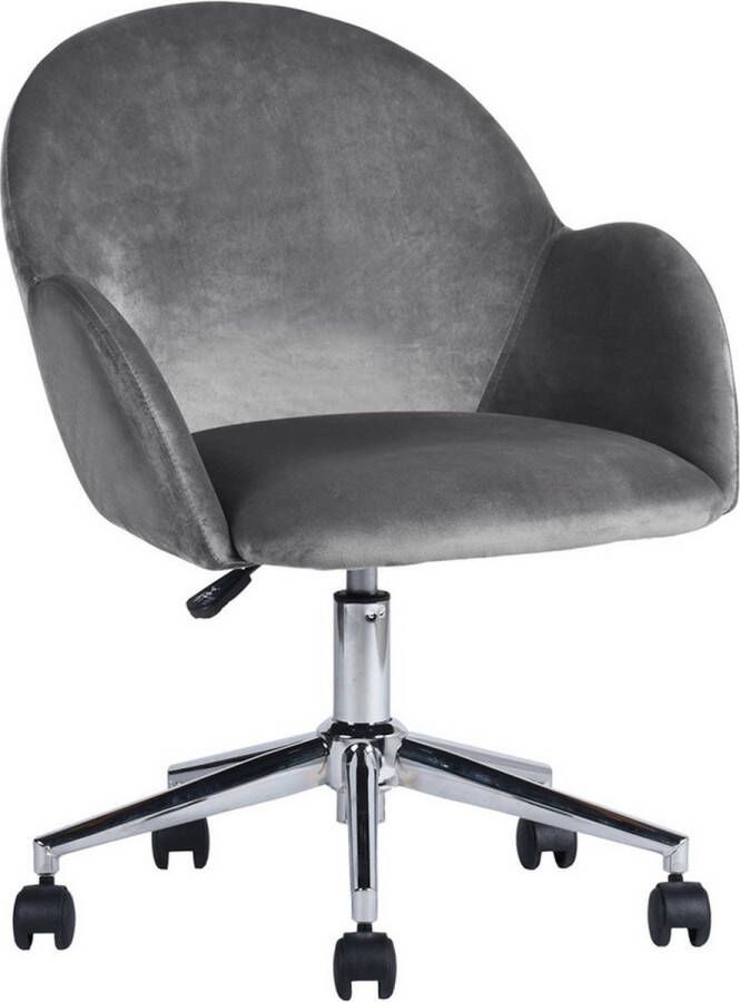 CaliCosy Stoffen bureaustoel met zwenkwielen en armleuningen 57x62x77 87cm