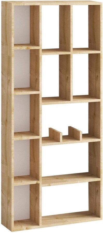 CaliCosy Boekenkast met 12 vakken in saffier-eikendecor H170 cm – DEMIOS