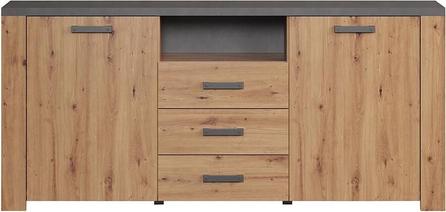 CaliCosy Buffet 2 Portes 3 Tiroirs et 1 Niche L180 cm Follow