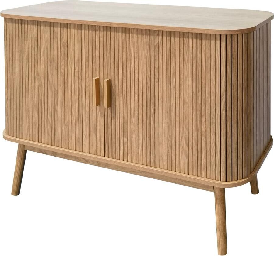 CaliCosy Buffet Houten decor met 2 schuifdeuren 110x39x75cm