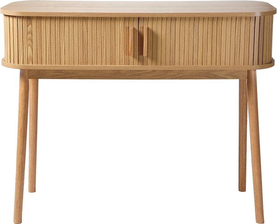 Casame CALICOSY Ernest Sidetable met 2 schuifdeuren Houtlook L100 x D35 x H80 5 cm