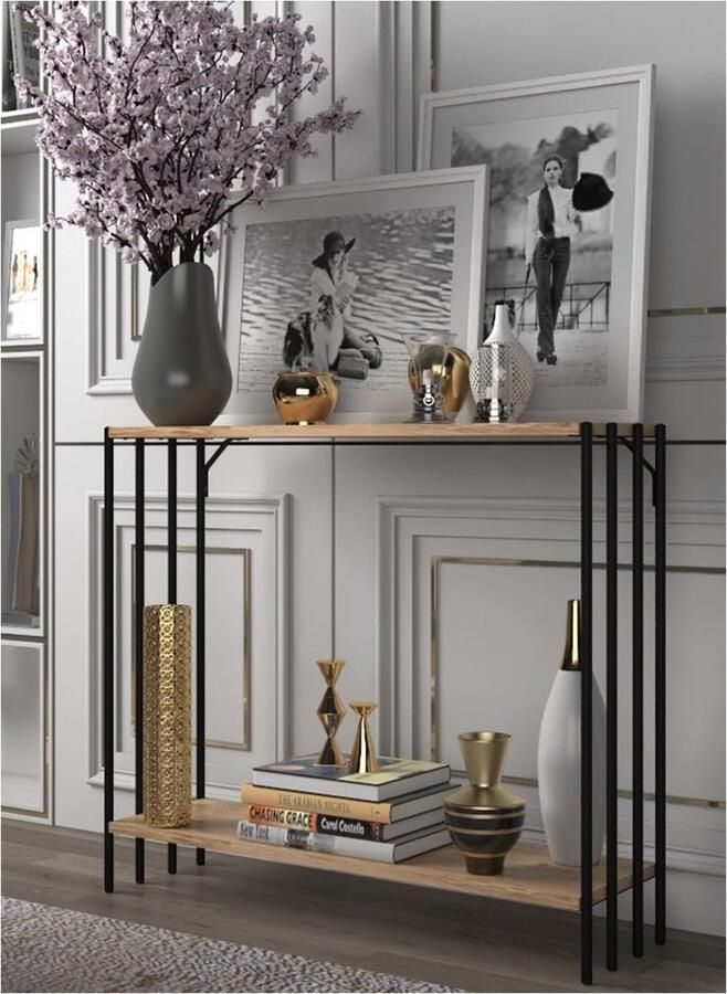 CaliCosy Console decor pin atlantique et noir L90 cm Verona - Foto 2