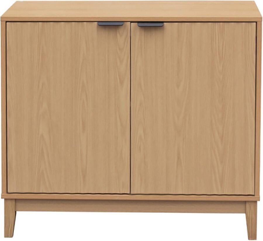 CaliCosy Dressoir met 2 deuren en geribbelde fronten L80 cm BOLOGNE