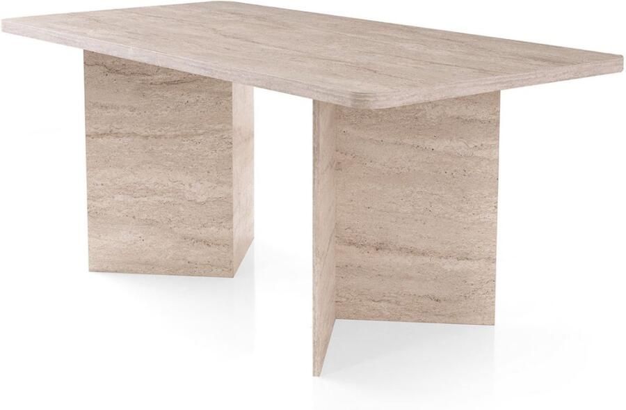 CaliCosy Eettafel met rechthoekig blad en 2 poten L180 cm LOFT