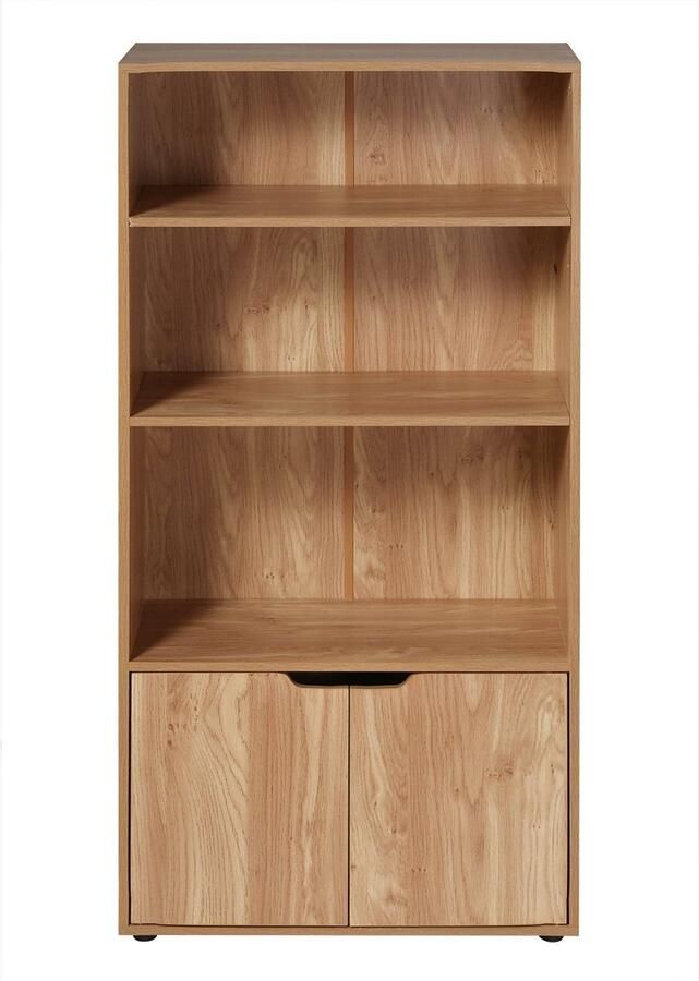 CaliCosy Étagère 3 niveaux et Rangement 2 portes H120 cm MODU