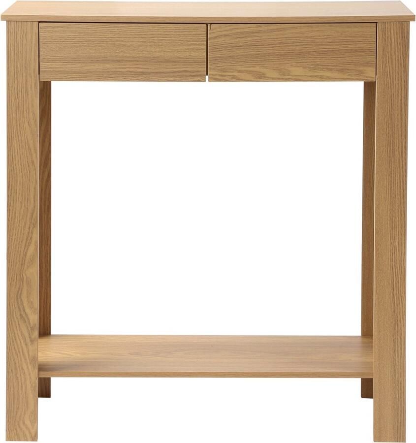 CaliCosy Hoge console met 2 lades in eiken decor L79 cm
