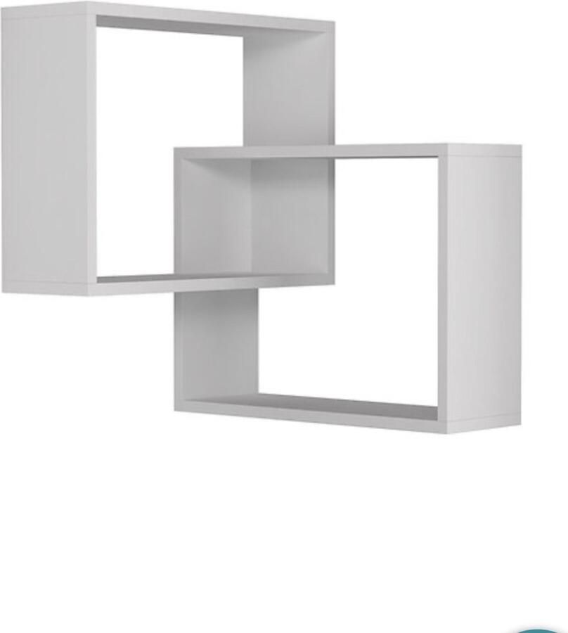 BFD Best Furnuture Design Wandschappen Woonaccessoires Wandplanken Rekken Boekenplanken Wit H68X B60X D20