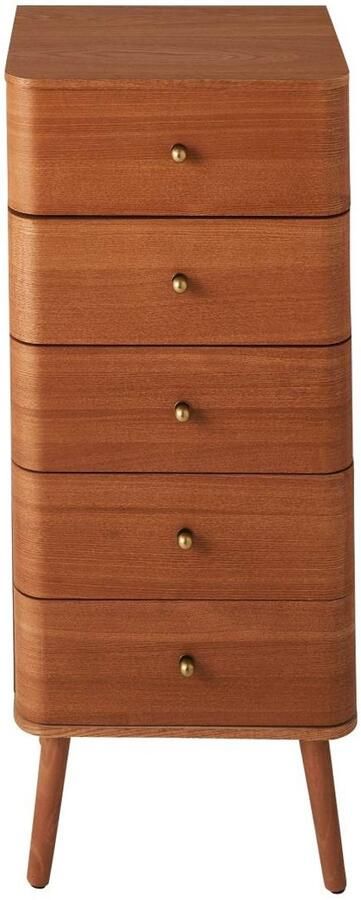 CaliCosy Ladekast met 5 lades en fronten met afgeronde randen H100 cm KARL