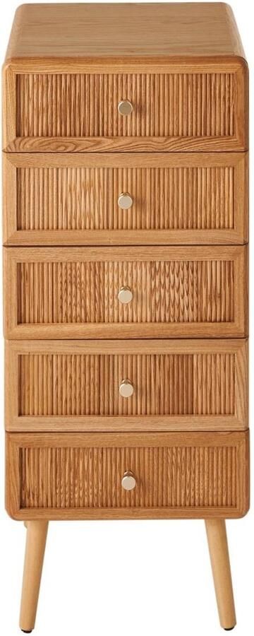 CaliCosy Ladekast met 5 lades en latten front H100 cm AVA