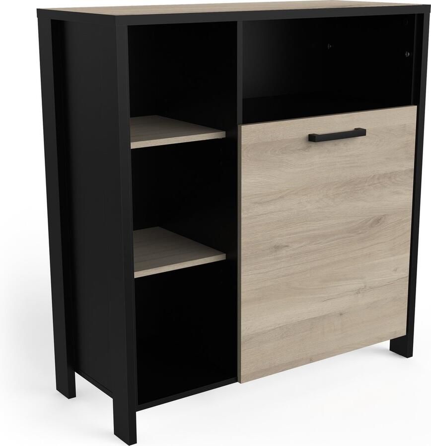 CaliCosy Microgolfkast Chili 95 7 x 39 8 x 101 2 cm Zwart CBA Keukenkasten outlet Zwart MDF Keukenkasten outlet Op voorraad