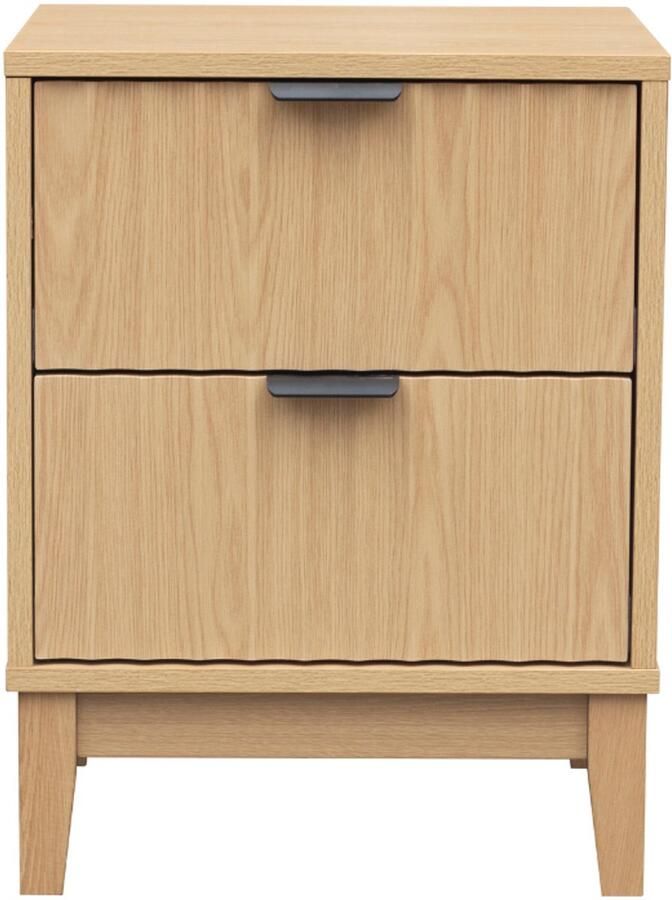 CaliCosy Nachtkastje met 2 lades en geribbelde fronten H52 cm BOLOGNE