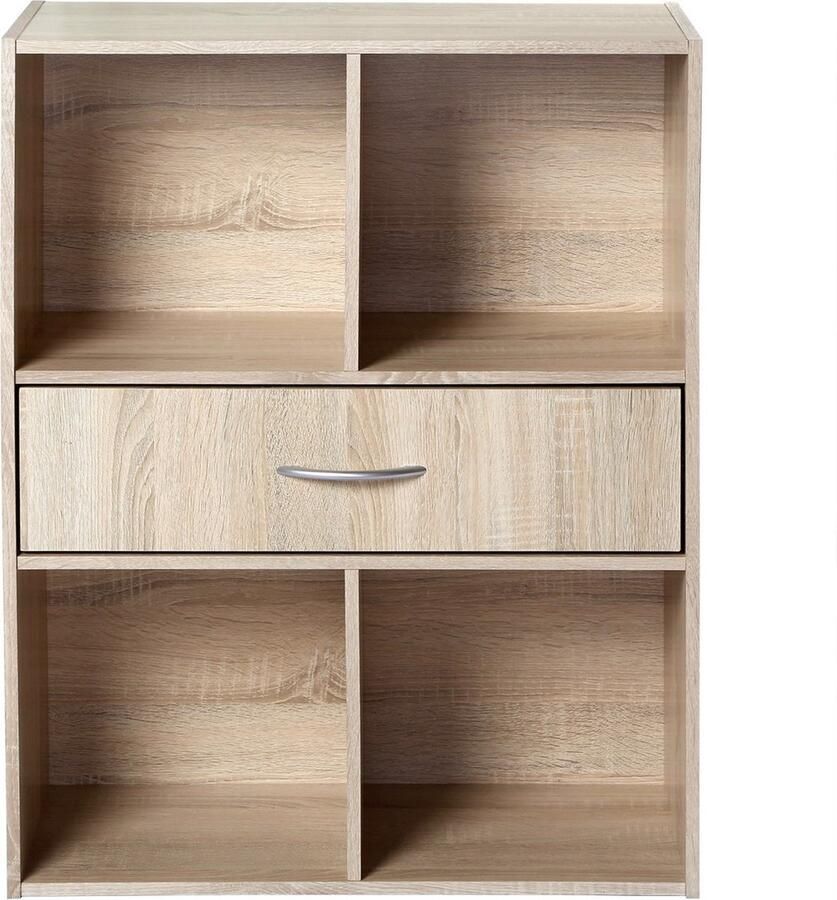 CaliCosy Opbergrek met 4 vakken en een lade in drie kleuren 62x30x80cm