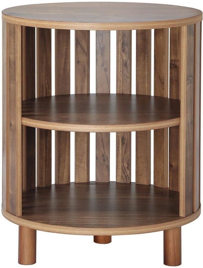 CaliCosy Ronde bijzettafel met open latten H50 cm