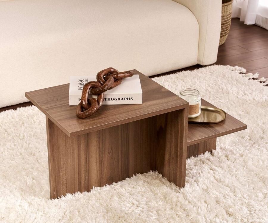 CaliCosy Salontafel 2 niveaus L80 cm HARMONY