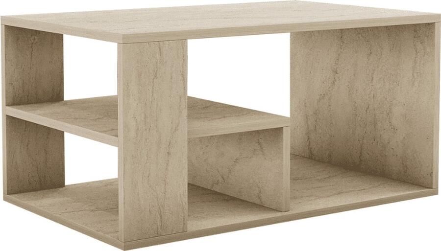 CaliCosy Salontafel met planken travertin decor L80 cm EROS - Foto 2