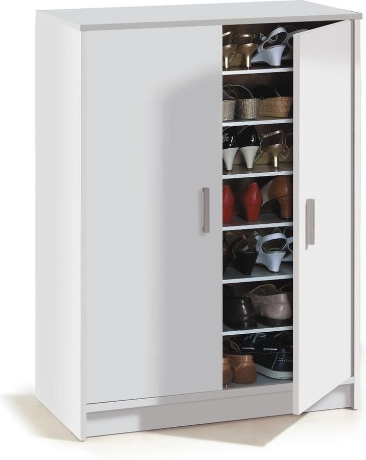 CaliCosy Schoenenkast met 2 deuren en 6 opbergplanken Basic L101 cm