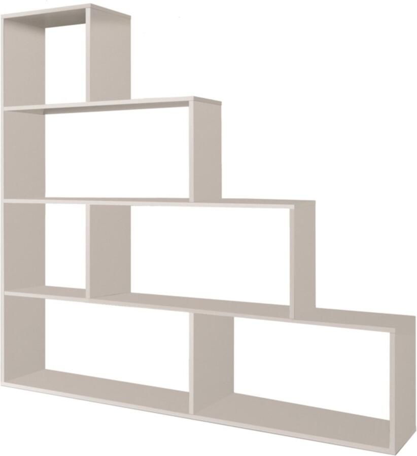 CaliCosy Trapvormige boekenkast met 6 vakken H145 cm Klum