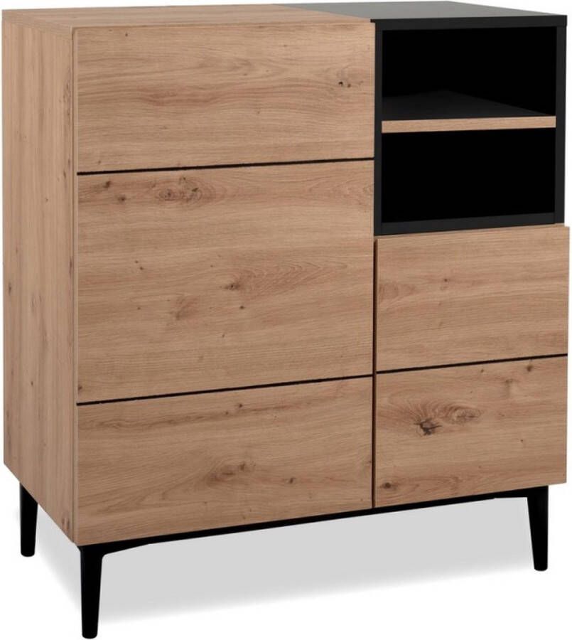 Finori Buffet Haut 2 Portes 2 Niches L80 cm Nola - Foto 2