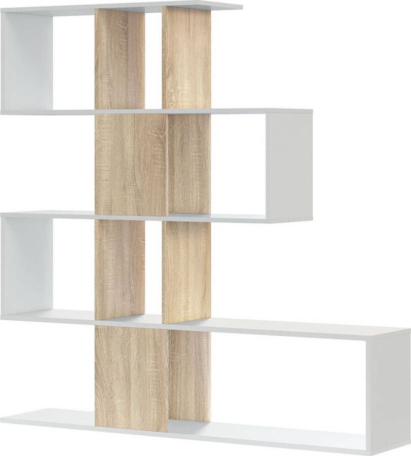 CaliCosy Libreria con 4 livelli e 11 scomparti di archiviazione H145 cm Zigzag - Foto 2