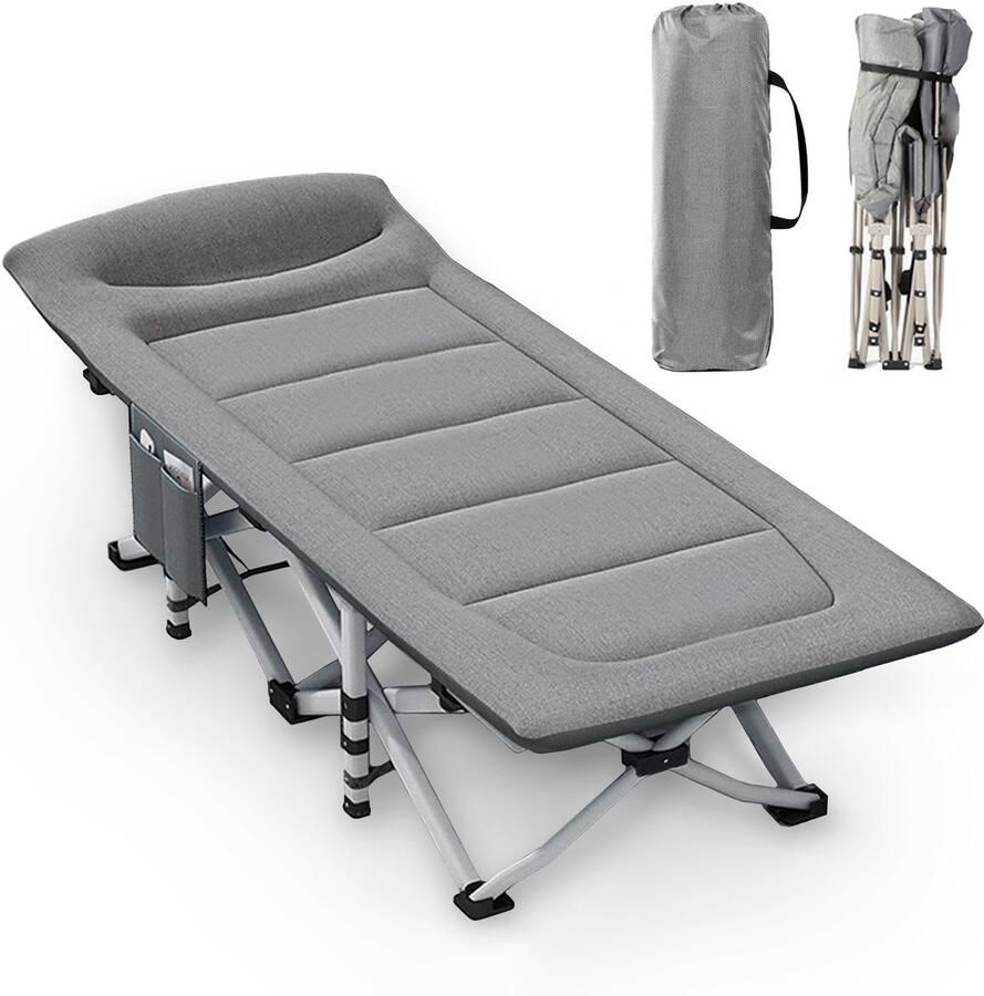 Caliyo Eenpersoonsbedden Plooibed Vouwbed Draagbaar Opklapbed Sarah 80x200cm Draagvermogen 200KG