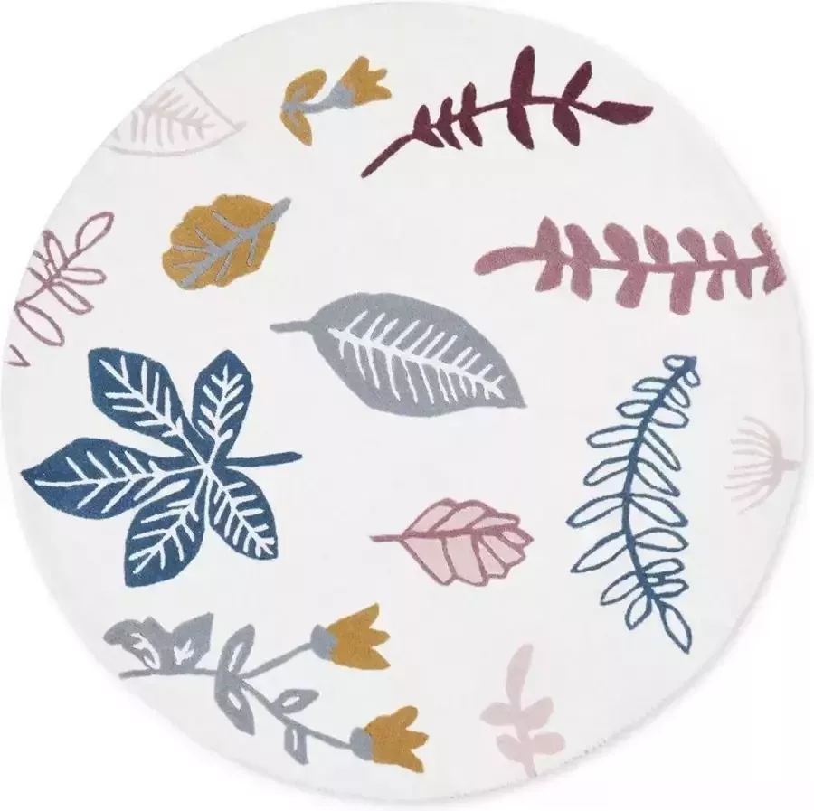 CamCam Copenhagen Camcam wollen vloerkleed Pressed Leaves Rose Dia:110cm - Foto 1